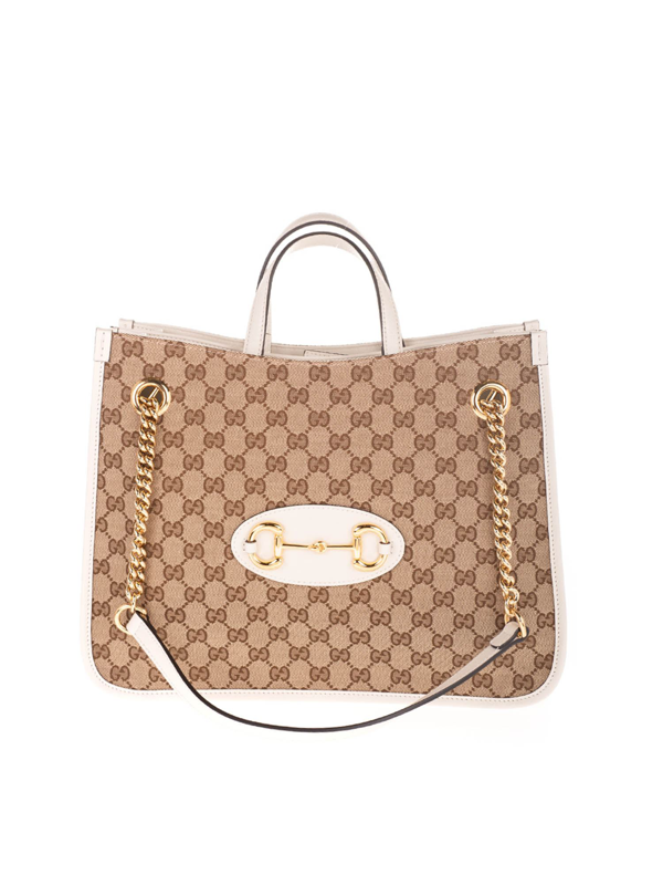Gucci Horsebit 1955 Medium Tote Bag In White ModeSens
