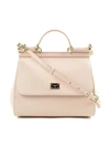 DOLCE & GABBANA SICILY MEDIUM TOTE IN PINK