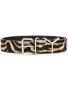 Y/PROJECT TIGER PRINT CALF LEATHER BELT