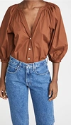 Staud Women's Dill Poplin Top In Tan