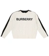 BURBERRY LOGO EMBROIDERED WOOL-BLEND SWEATER,P00508687