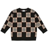 BURBERRY CHEQUER WOOL SWEATER,P00508688