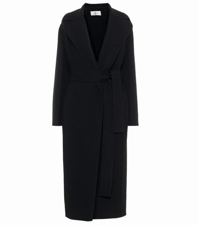The Row Malika Wool-blend Coat In Black