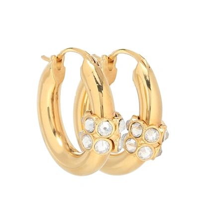 Chloé Egée Embellished Hoop Earrings In Gold