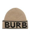 BURBERRY LOGO羊绒便帽,P00504460
