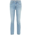 RE/DONE MID-RISE CROPPED SKINNY JEANS,P00518640