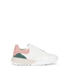 Alexander Mcqueen Court White Panelled Leather Sneakers In White