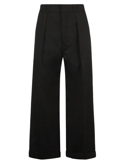 Loewe Cropped Flare Trousers Black