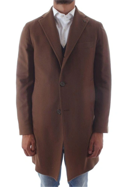 Tagliatore Men's Csbm13x19uig025t1009 Brown Cashmere Coat