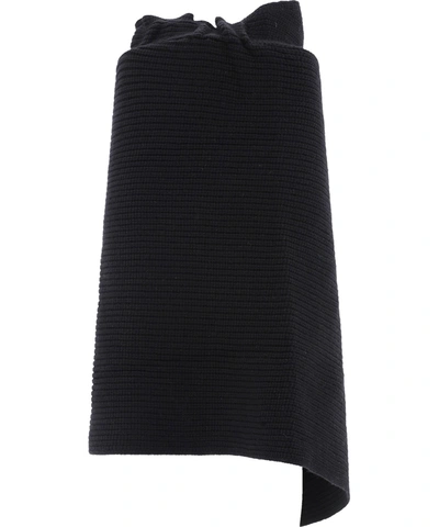 Sacai Women's Black Wool Skirt