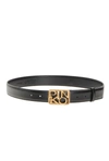 PINKO PINKO WOMEN'S BLACK LEATHER BELT,1H20S4Y5FFZ99 S