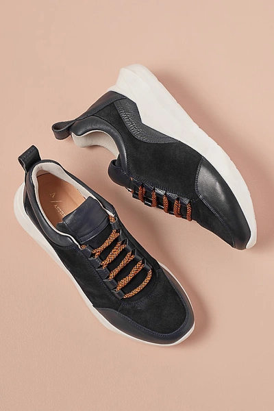 Anthropologie Aesha Chunky Suede Trainers In Black