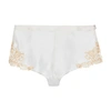 La Perla Maison Silk French Knickers In White / Ivory