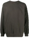 Ambush Shell-panelled Sweatshirt In Grey