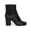 Maison Margiela Black Leather Tabi Boots In Black