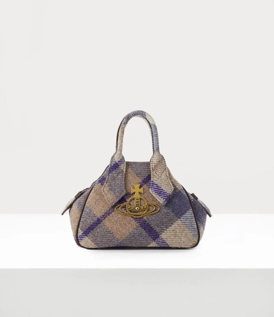 Vivienne Westwood Accessories Harris Yasmine Tartan Tote Bag Colour: Purple