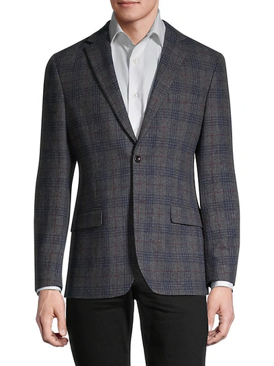 Tommy Hilfiger Men's Modern-fit Thflex Stretch Plaid Sport Coat In Grey