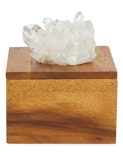 Anna New York Bosque Wood & Quartz Box In Crystal
