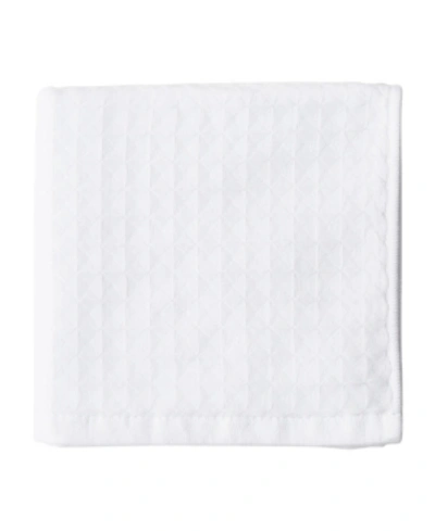 Uchino Waffle Twist 100% Cotton Washcloth Bedding In White