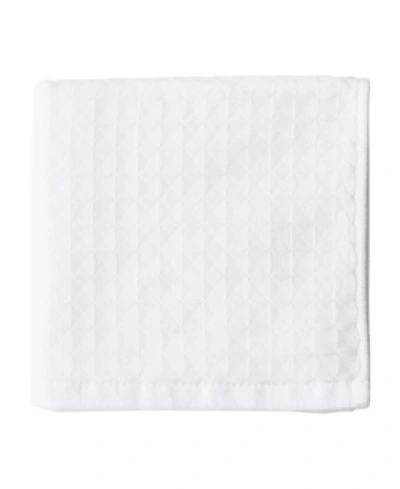 Uchino Waffle Twist 100% Cotton Washcloth In White