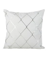 SARO LIFESTYLE METALLIC DIAMOND DECORATIVE PILLOW, 18" X 18"