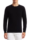 SAKS FIFTH AVENUE SOLID CASHMERE CREW SWEATER,0400012947699