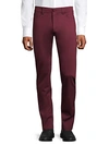 Theory Tech Raffi Compact Straight Slim Fit Ponte Pants In Chianti