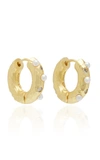 ANNI LU WOMEN'S GEM IN A HOOP PEARL AND CRYSTAL 18K GOLD-PLATED EARRINGS,829864