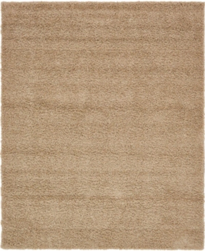 Bridgeport Home Closeout! Bayshore Home Exact Shag Exs1 8' X 10' Area Rug In Taupe
