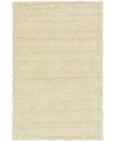 Bridgeport Home Exact Shag Exs1 5' X 8' Area Rug In Pure Ivory