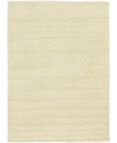 Bridgeport Home Exact Shag Exs1 7' X 10' Area Rug In Pure Ivory