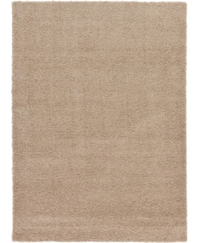 Bridgeport Home Exact Shag Exs1 7' X 10' Area Rug In Taupe