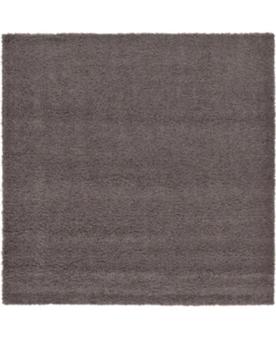 Bridgeport Home Exact Shag Exs1 8' 2" X 8' 2" Square Area Rug In Graphite Gray