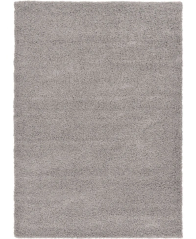 Bridgeport Home Closeout! Bayshore Home Exact Shag Exs1 7' X 10' Area Rug In Cloud Gray