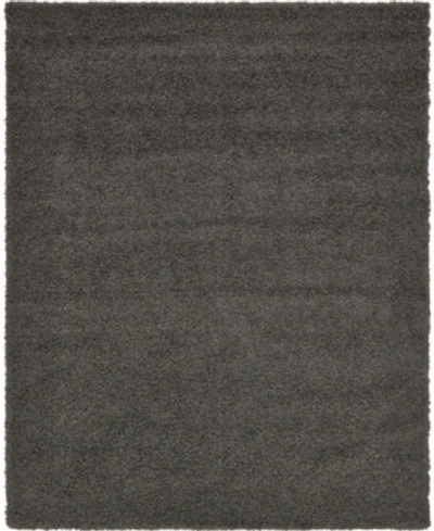 Bridgeport Home Closeout! Bayshore Home Exact Shag Exs1 8' X 10' Area Rug In Graphite G
