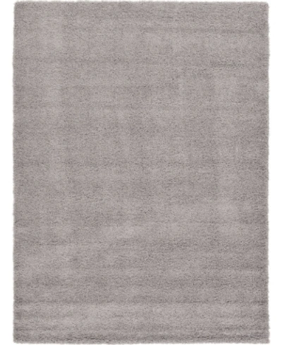 Bridgeport Home Closeout! Bayshore Home Exact Shag Exs1 8' X 11' Area Rug In Cloud Gray