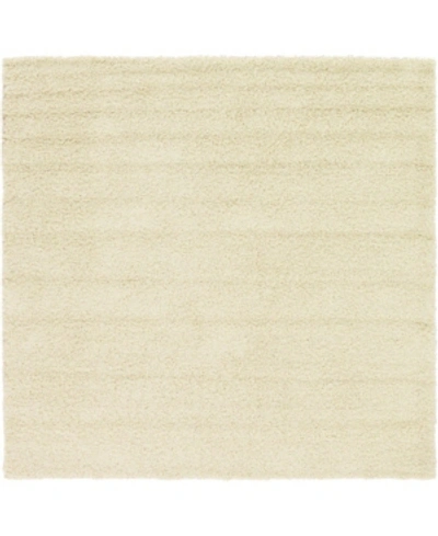 Bridgeport Home Exact Shag Exs1 8' 2" X 8' 2" Square Area Rug In Pure Ivory