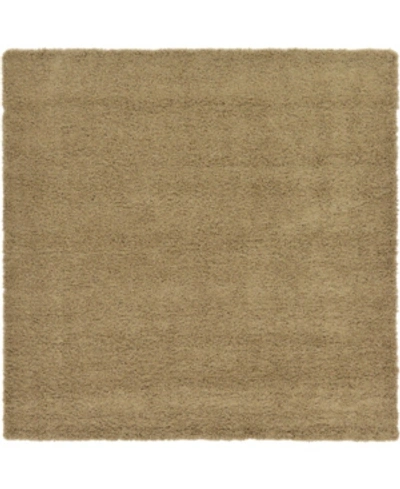 Bridgeport Home Exact Shag Exs1 8' 2" X 8' 2" Square Area Rug In Sandy Brown