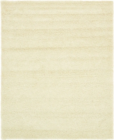 Bridgeport Home Closeout! Bayshore Home Exact Shag Exs1 8' X 10' Area Rug In Pure Ivory