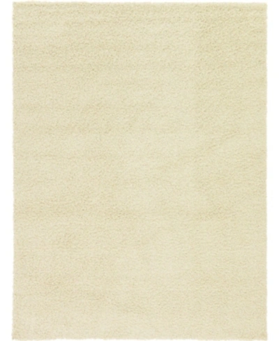 Bridgeport Home Exact Shag Exs1 8' X 11' Area Rug In Pure Ivory