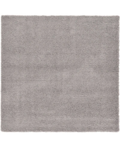 Bridgeport Home Exact Shag Exs1 8' 2" X 8' 2" Square Area Rug In Cloud Gray
