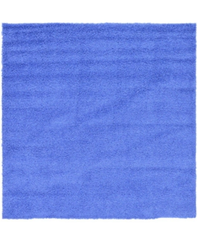 Bridgeport Home Exact Shag Exs1 8' 2" X 8' 2" Square Area Rug In Periwinkle Blue