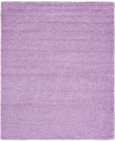 Bridgeport Home Closeout! Bayshore Home Exact Shag Exs1 8' X 10' Area Rug In Lilac