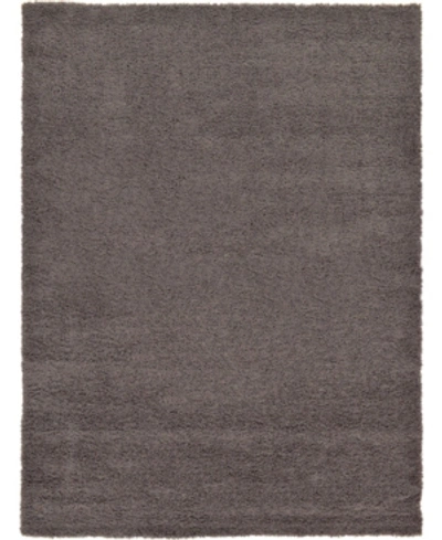 Bridgeport Home Closeout! Bayshore Home Exact Shag Exs1 8' X 11' Area Rug In Graphite G