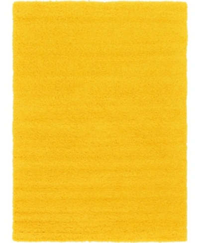 Bridgeport Home Closeout! Bayshore Home Exact Shag Exs1 7' X 10' Area Rug In Tuscan Sun