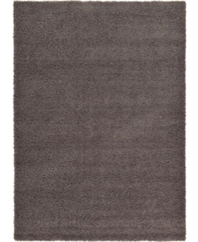 Bridgeport Home Closeout! Bayshore Home Exact Shag Exs1 7' X 10' Area Rug In Graphite G