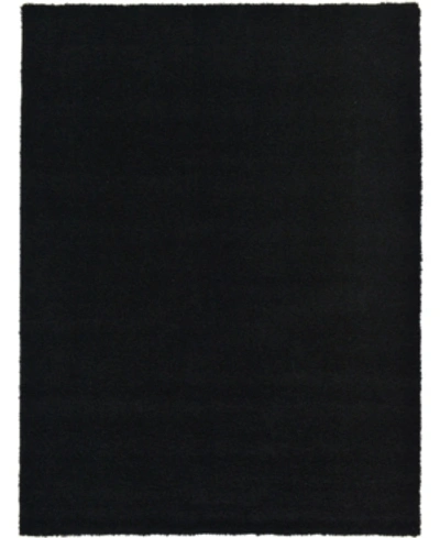 Bridgeport Home Closeout! Bayshore Home Exact Shag Exs1 8' X 11' Area Rug In Jet Black