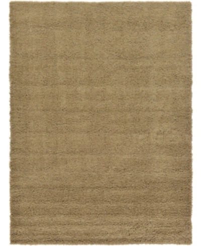 Bridgeport Home Closeout! Bayshore Home Exact Shag Exs1 8' X 11' Area Rug In Sandy Brow