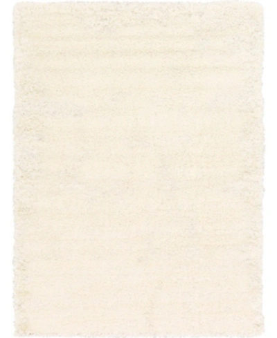 Bridgeport Home Closeout! Bayshore Home Exact Shag Exs1 8' X 11' Area Rug In Snow White