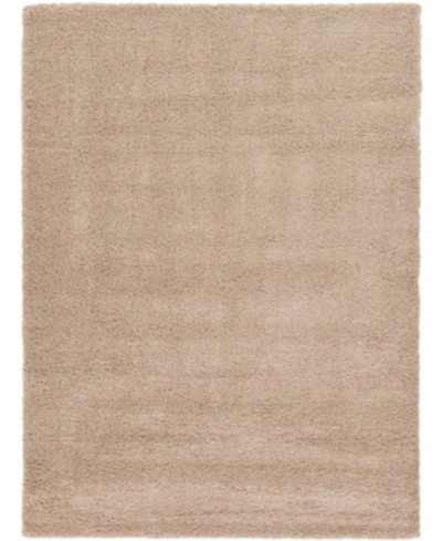 Bridgeport Home Closeout! Bayshore Home Exact Shag Exs1 8' X 11' Area Rug In Taupe